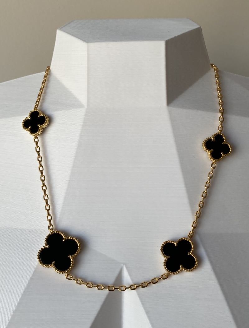 Mikabe - Necklace Van Trevos Onix Black Gold - Short - MK1554