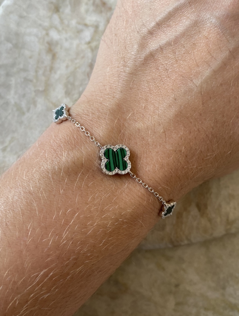 Mikabe - Van Trevo Btanklet Malachite Silver 925 - MK1565