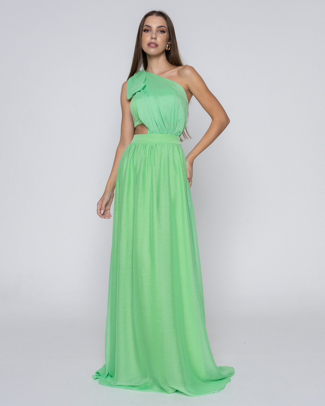 Dot Clothing - Dress Dot Clothing Long with Green Top - 1868VERDE