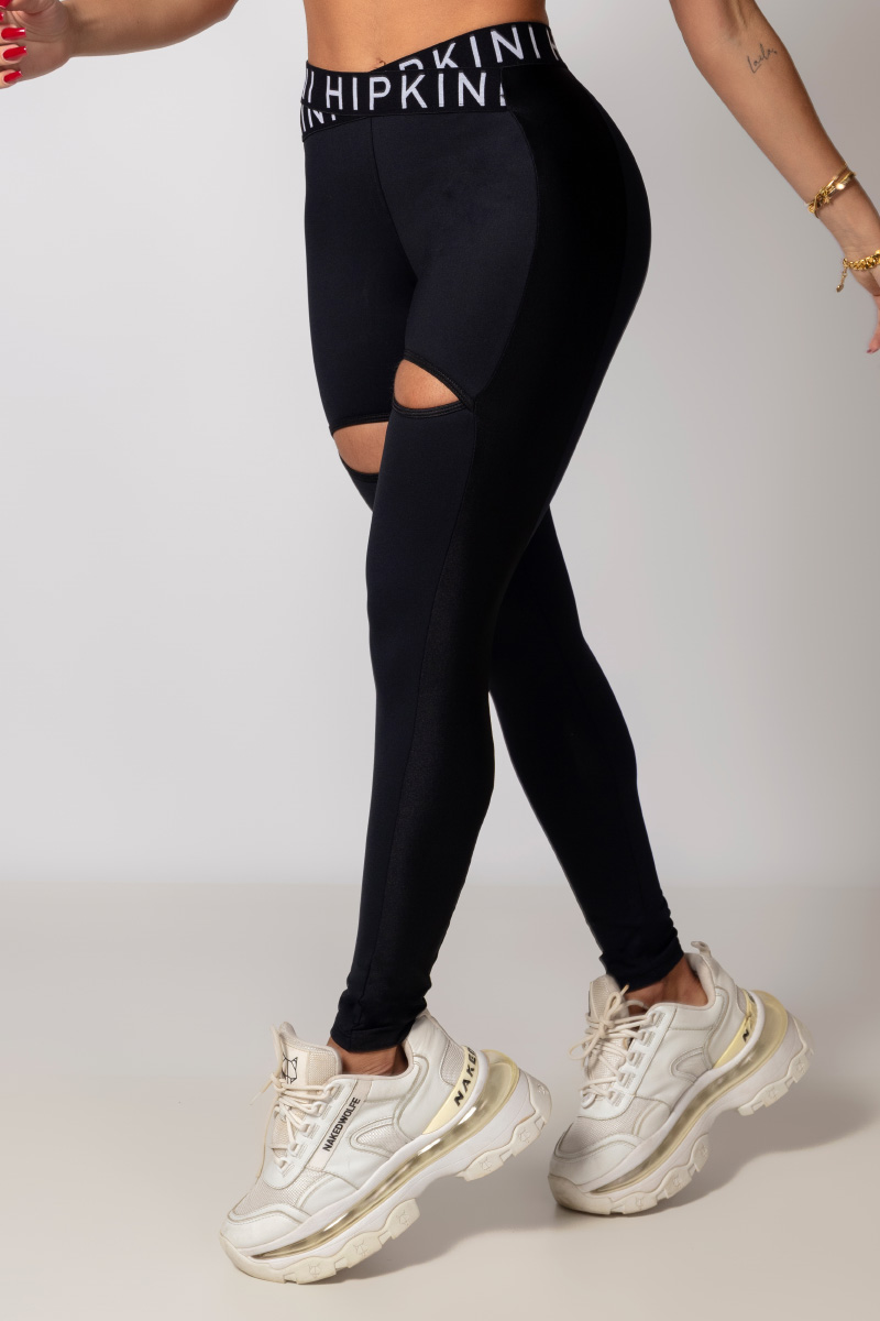 Hipkini - Black Activewear Leggings with Cutouts - 3339980