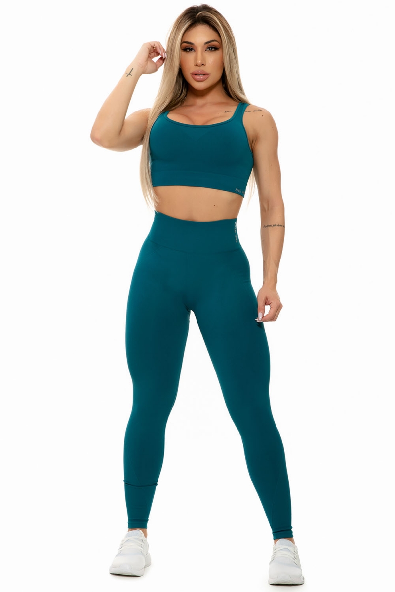 ZNG - SEAMLESS TEAL PANTS - CIG667