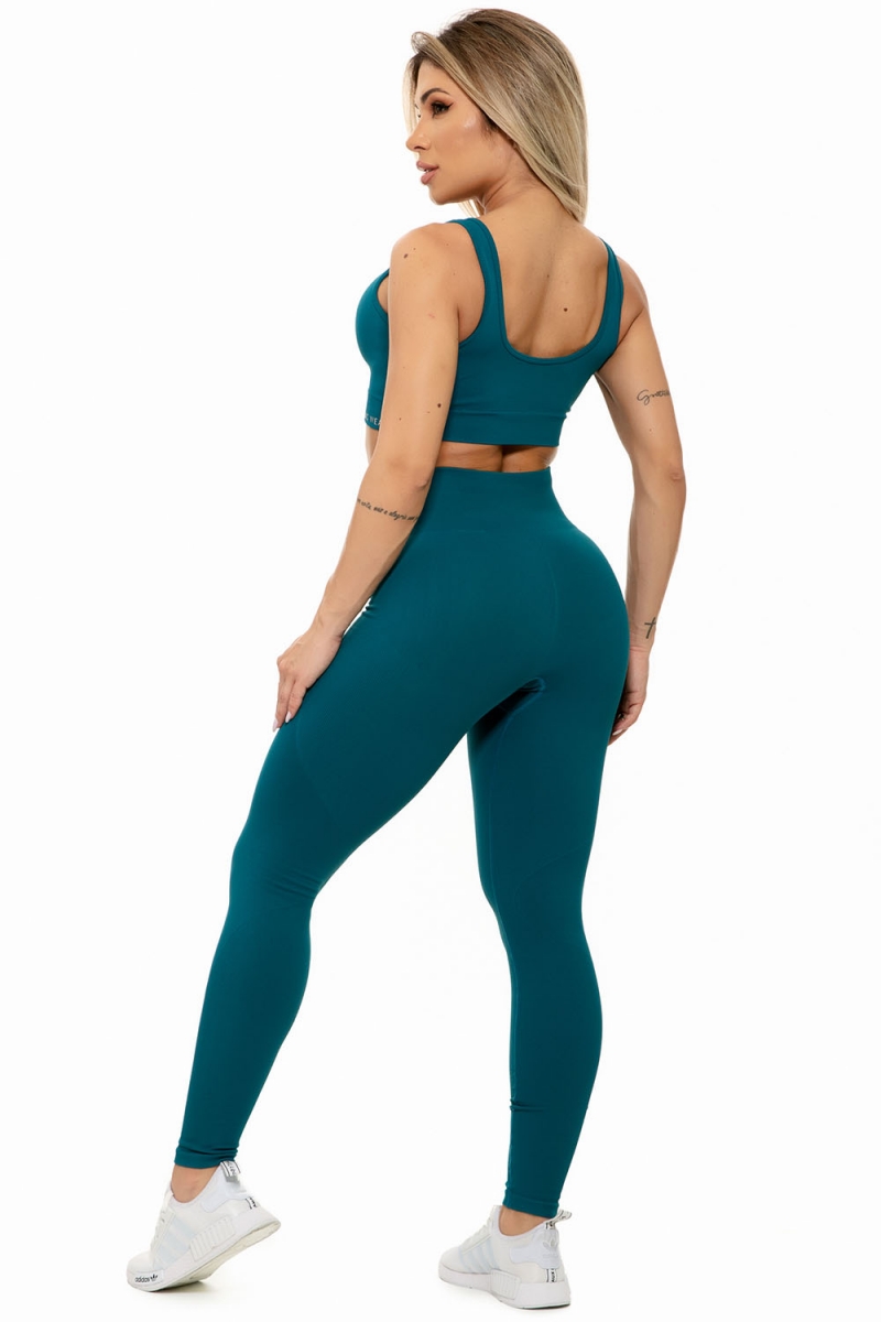 ZNG - CALÇA SEAMLESS TEAL - CIG667