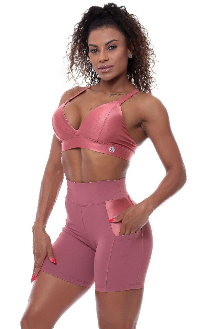 Garotafit - Conjunto Brazivile Rosa Matte - SCJ77DMG