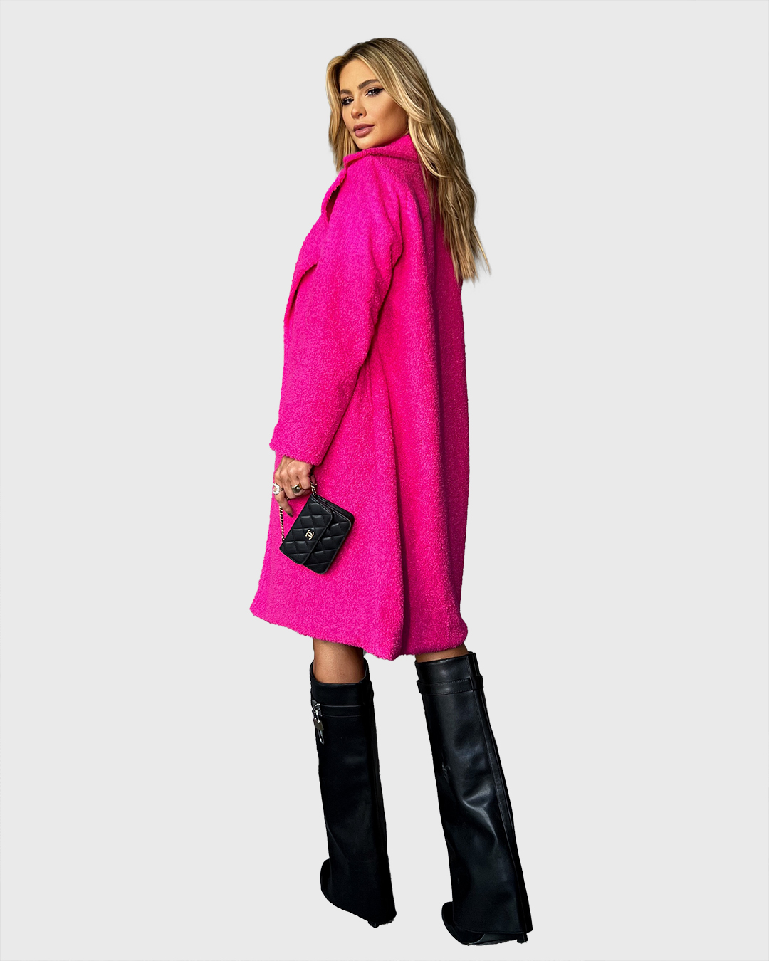 Dot Clothing - Casaco Dot Clothing Longo Pink - 1926PINK