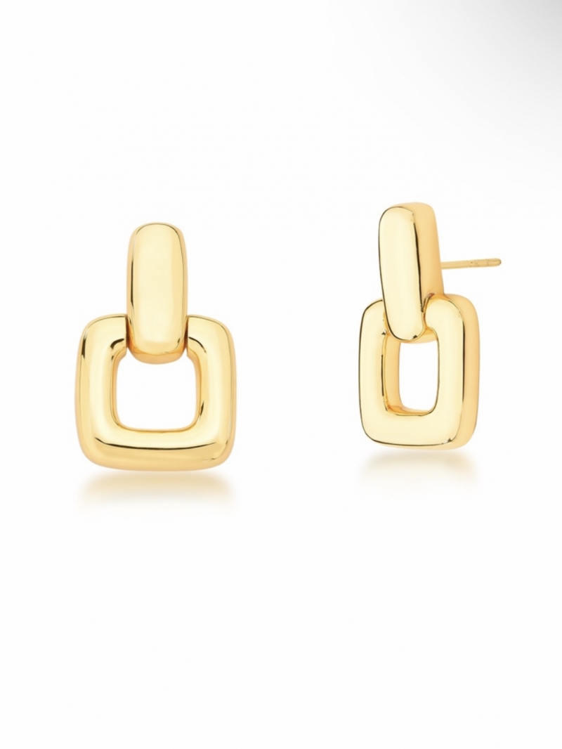 Mikabe - Earring Small Gold Buckle - MK1571