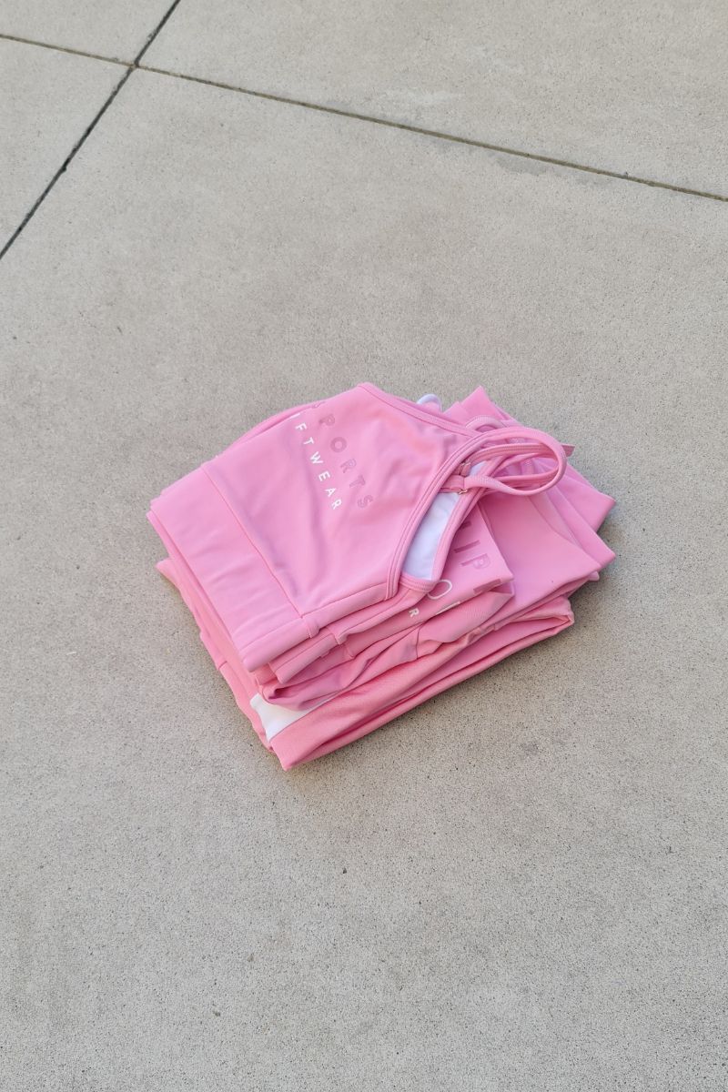 Hipkini - Pink Activewear Top with Neckline - 3339985