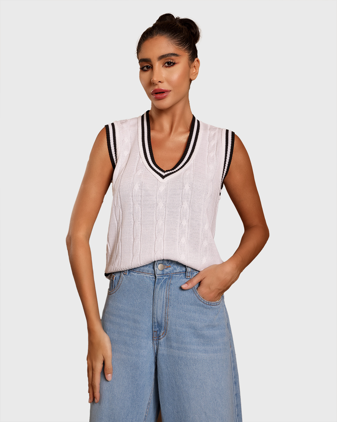 Dot Clothing - Colete Dot Clothing College Offwhite - T187OFF