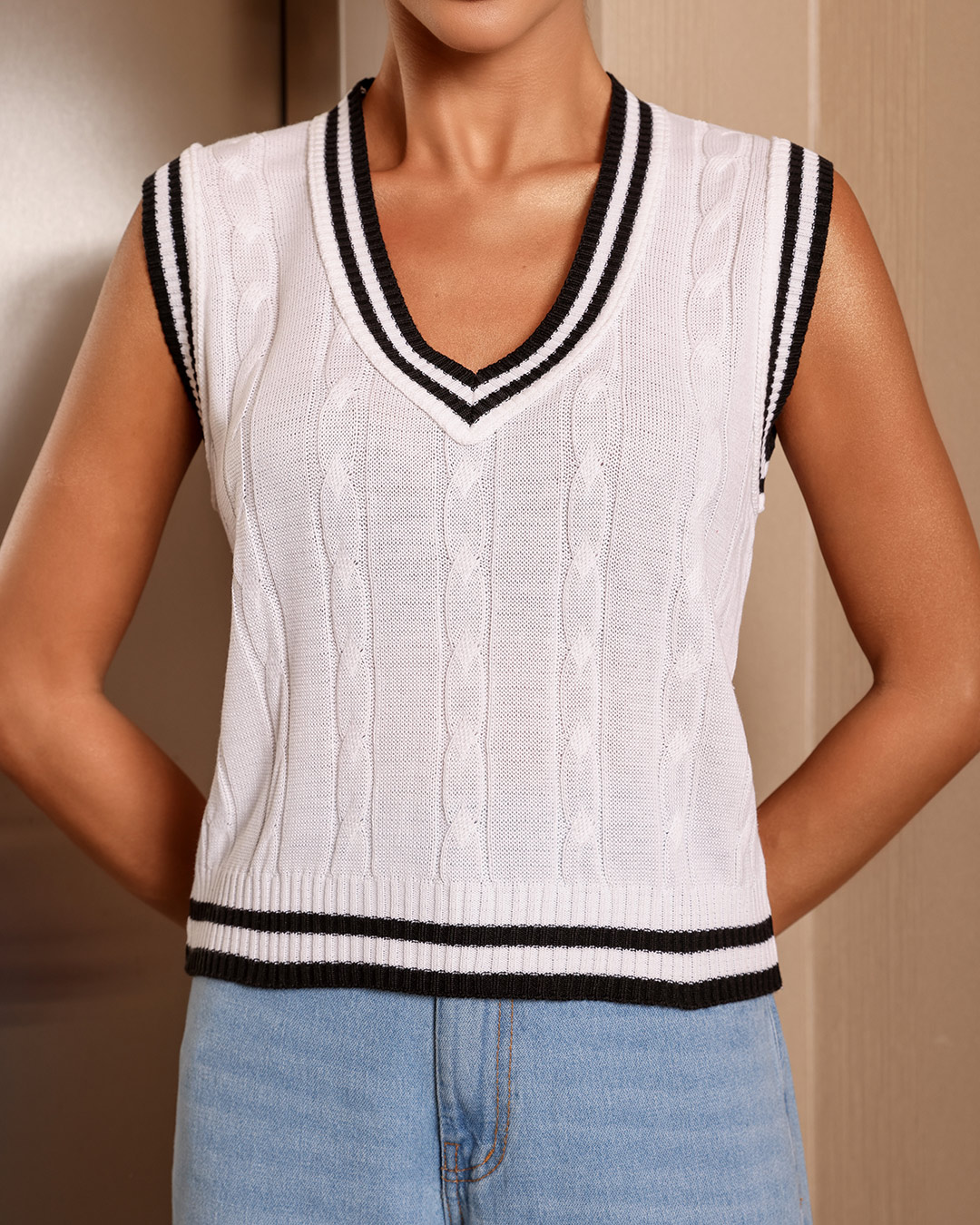 Dot Clothing - Vest Dot Clothing College Offwhite - T187OFF