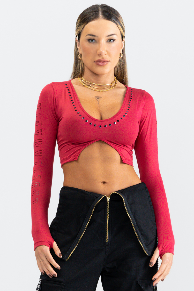 Labellamafia - Cropped Savage Vermelho Labellamafia - 28979