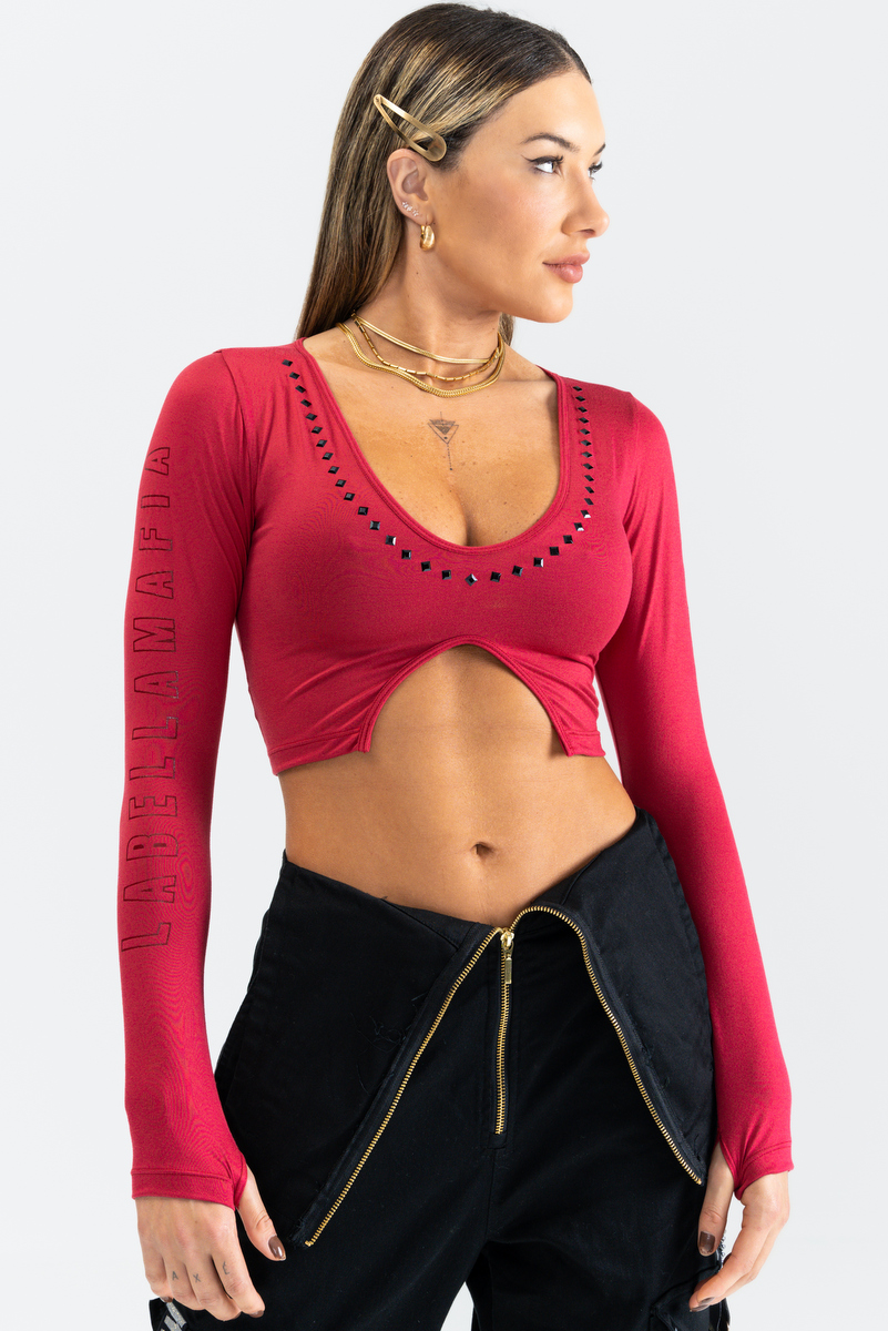 Labellamafia - Cropped Savage Vermelho Labellamafia - 28979