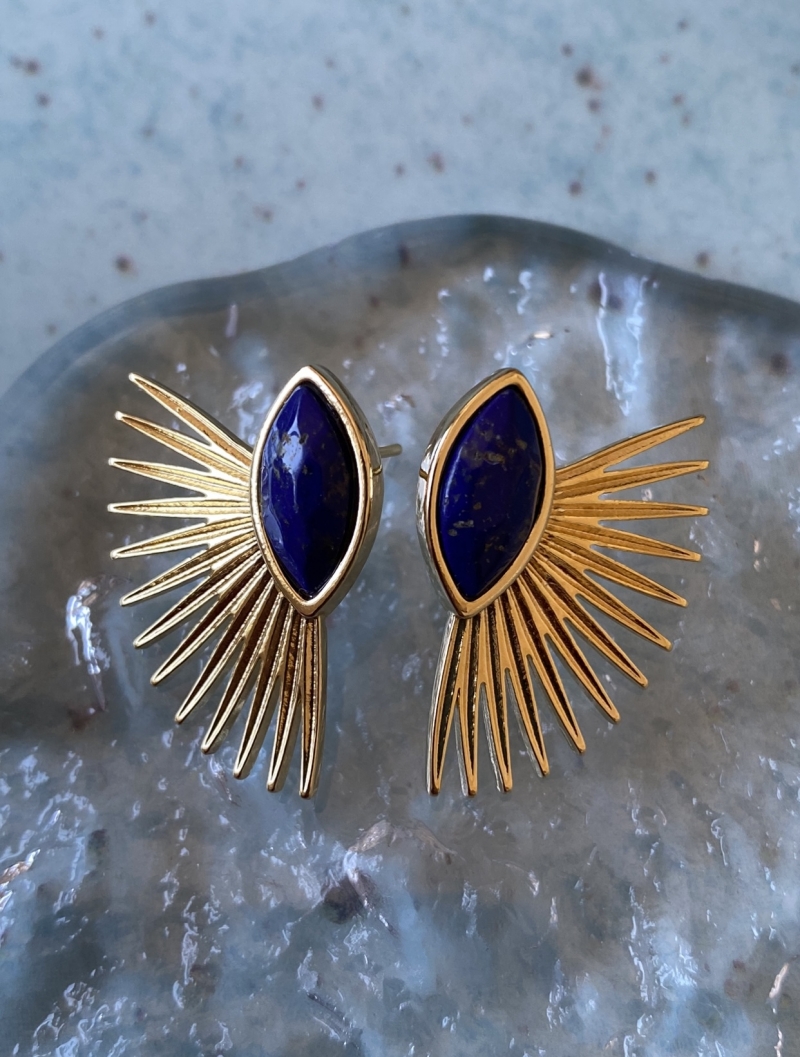 Mikabe - Earring Gaia Lapis Lazuli - MK1606