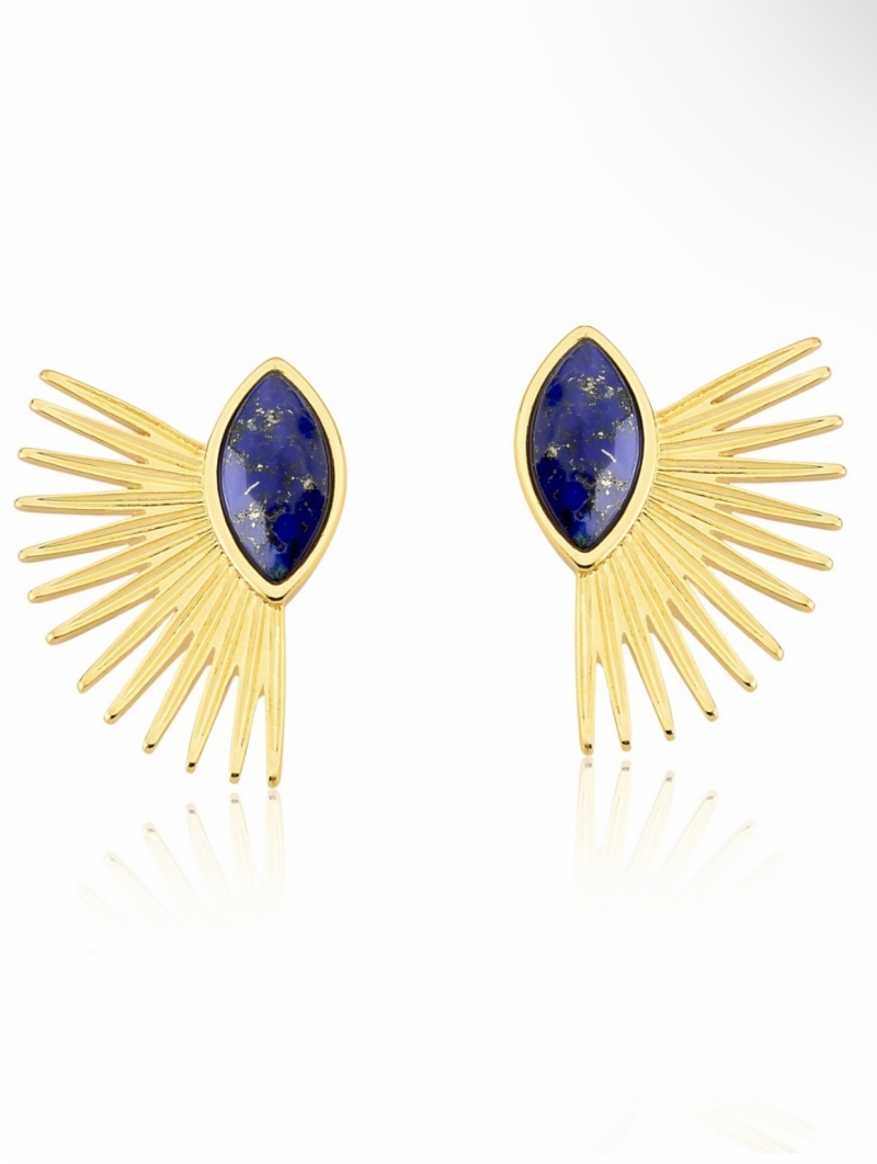 Mikabe - Earring Gaia Lapis Lazuli - MK1606