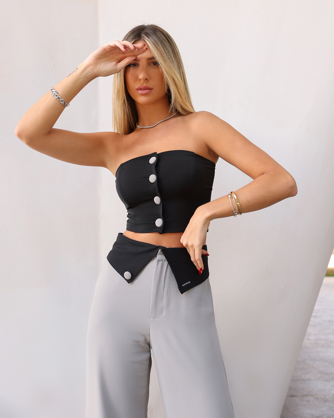 Dot Clothing - Conjunto Dot Clothing TMQ Cinza - 1974CINZA