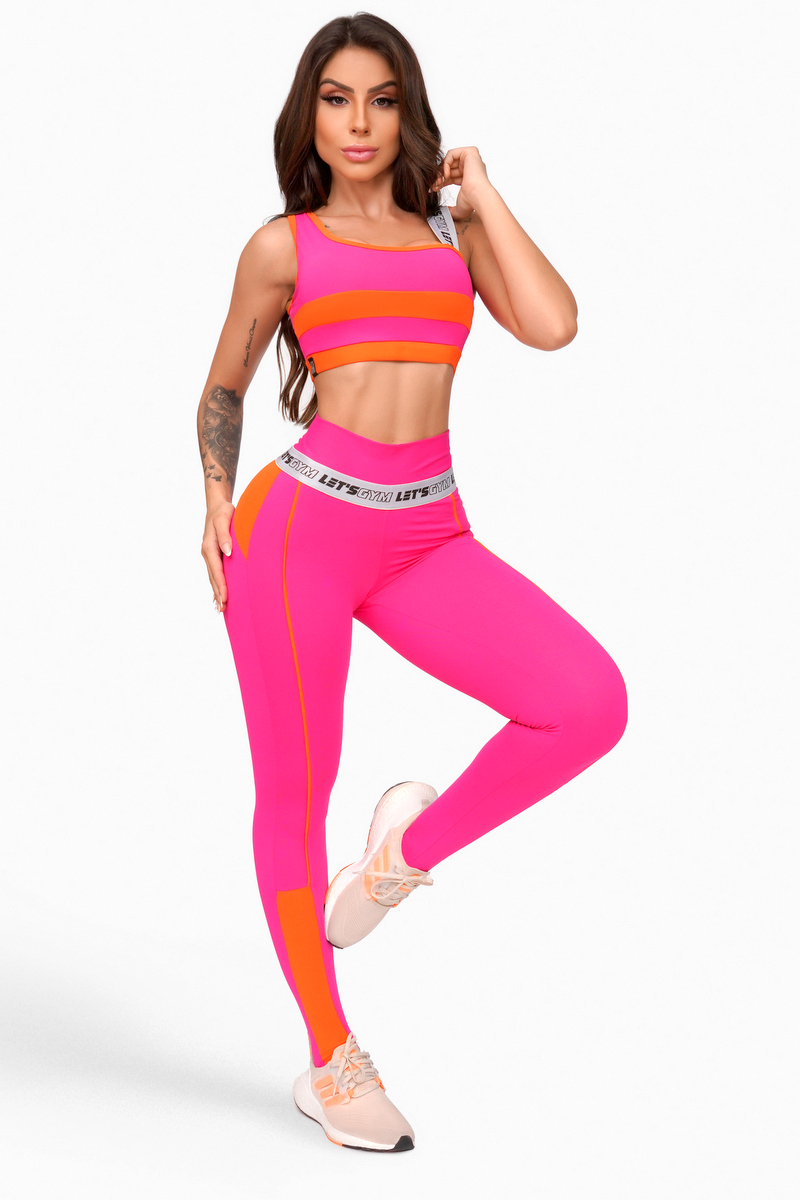 Lets Gym - Legging Souvenir Rosa - 2010RP