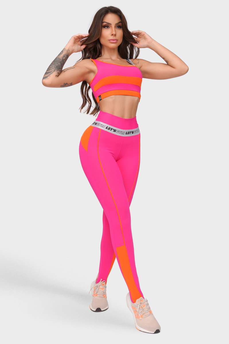 Lets Gym - Pink Souvenir Leggings - 2010RP