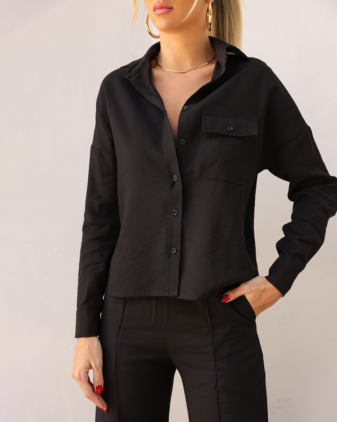 Dot Clothing - Conjunto Dot Clothing com Camisa Preto - 1965PRETO