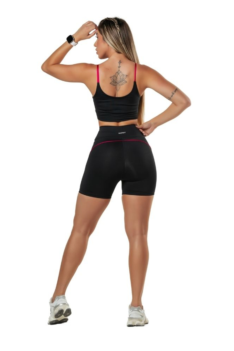 Garotafit - Conjunto Berna Preto e Pink - SCJ48ADPG