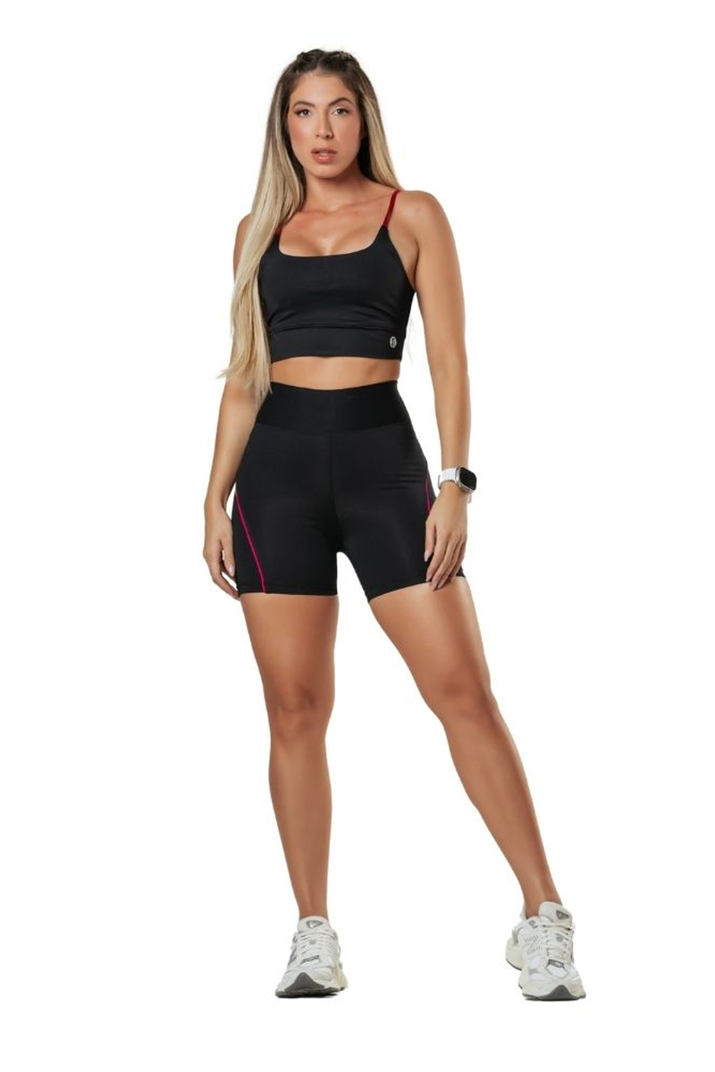 Garotafit - Conjunto Berna Preto e Pink - SCJ48ADPG