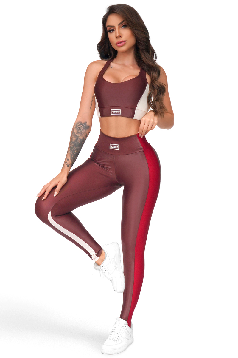 Lets Gym - Legging Dark Marrom - 2028MGN