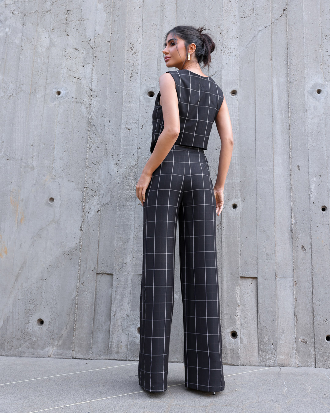 Dot Clothing - Pants Dot Clothing Black Striped Pantalona - 1990PRETO