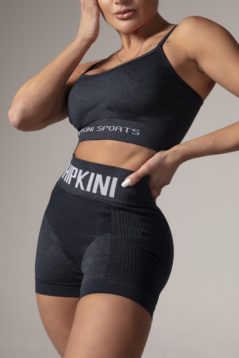 Hipkini - Shorts Lately Seamless Preto Mesclado - 33330198