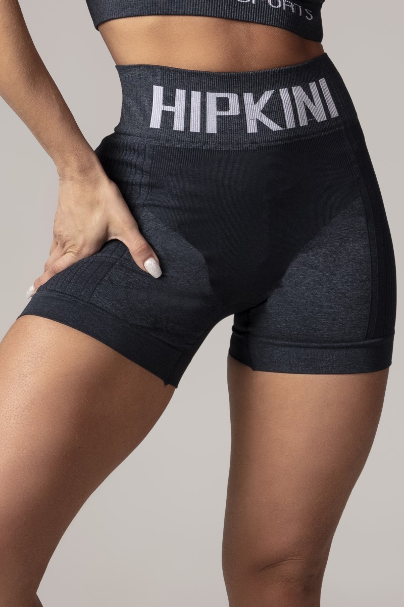 Hipkini - Shorts Lately Seamless Preto Mesclado - 33330198