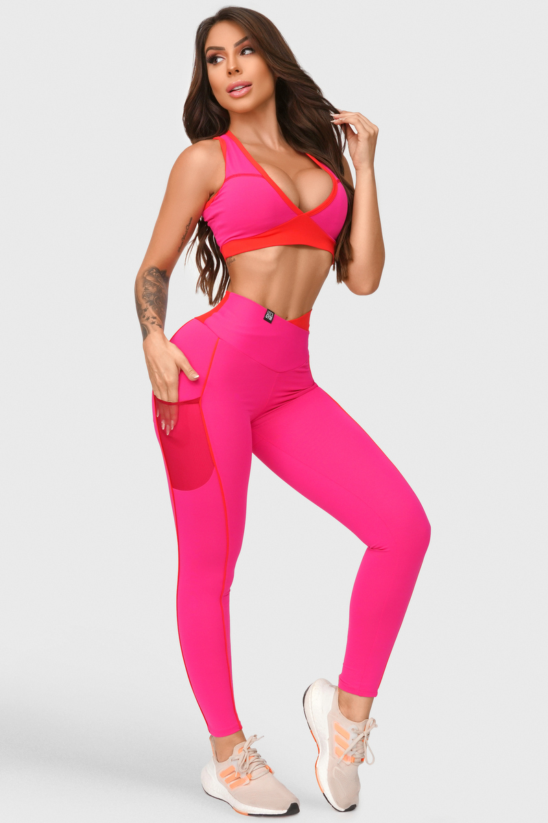 Lets Gym - Legging Explosion Rosa Pink - 2047RP
