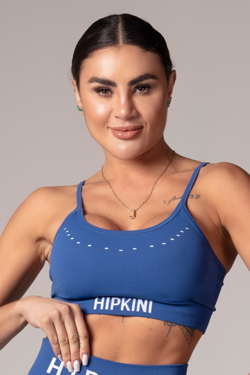 Hipkini - Top Lately Seamless Azul com bordado - 33330013