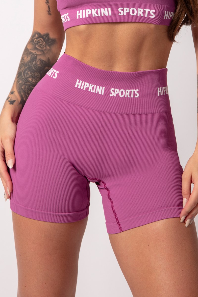 Hipkini - Lately Seamless Grape Ribbed Shorts - 33330016