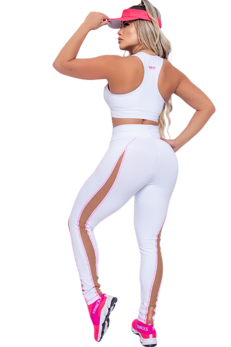 Trincks - Conjunto Calça Legging e Top Lili White - 