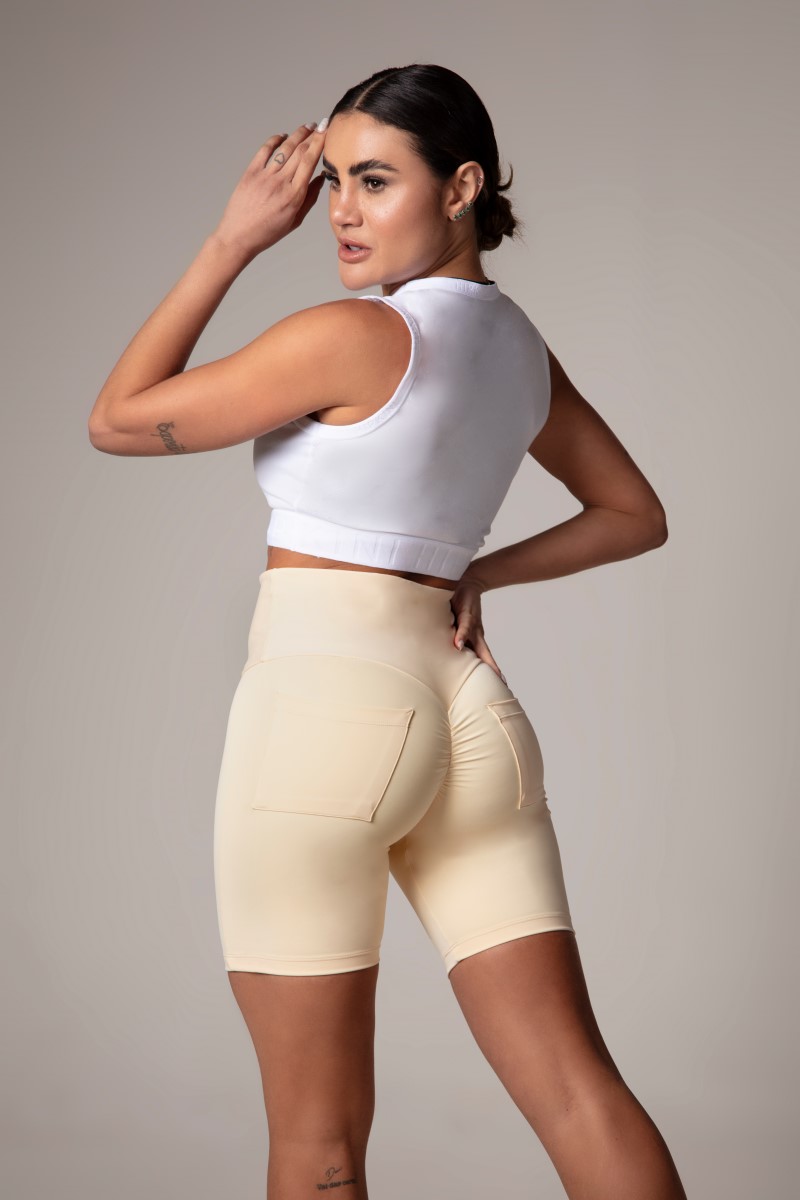 Hipkini - Biker Shorts Lately Beige - 33330085