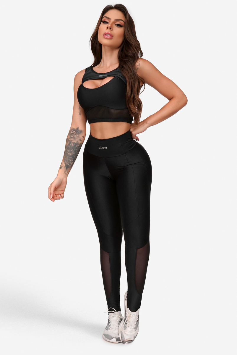 Lets Gym - Legging Poison Preto - 2033PT