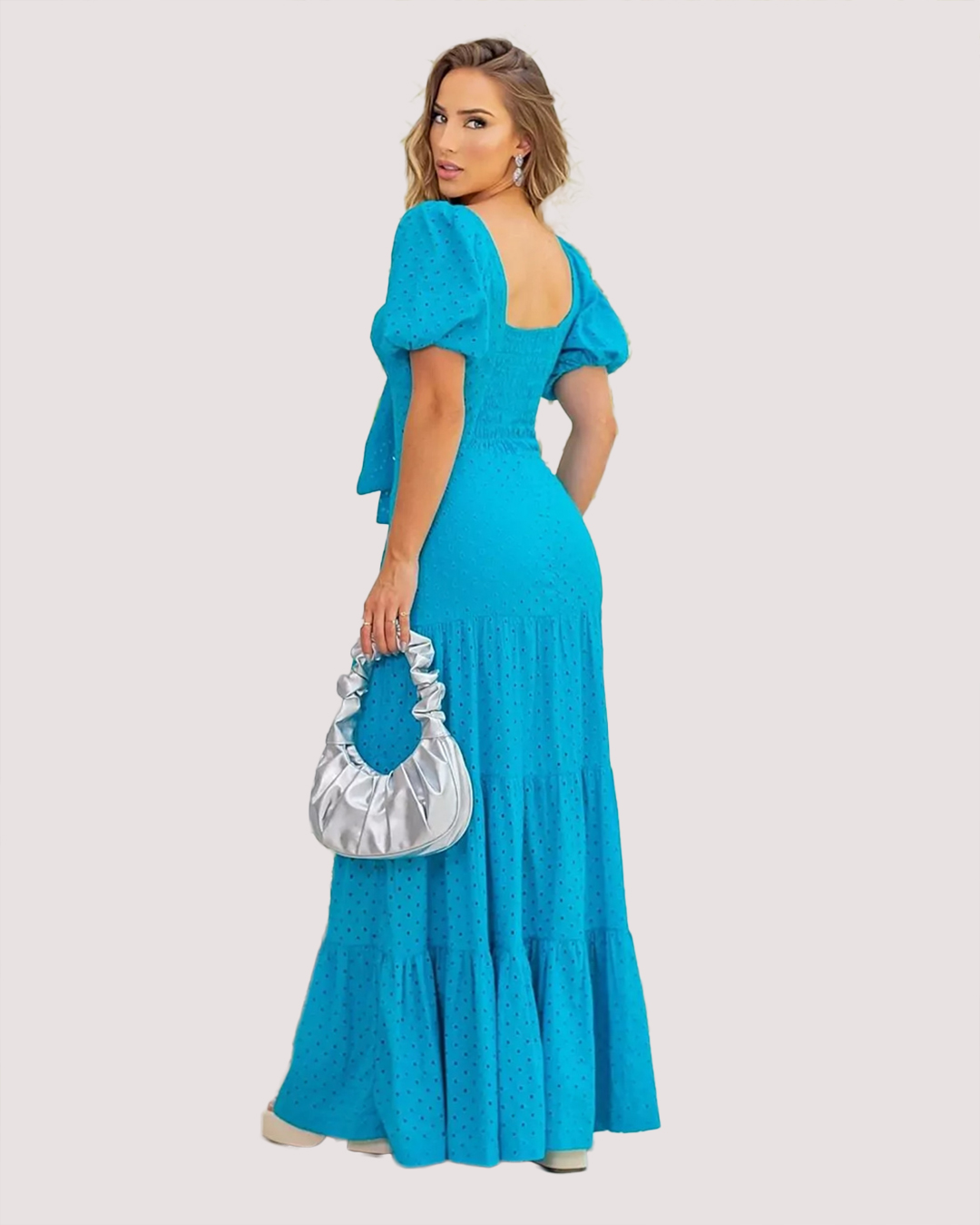 Cashier - Dress Cashier Long Laise Blue - 13557AZUL