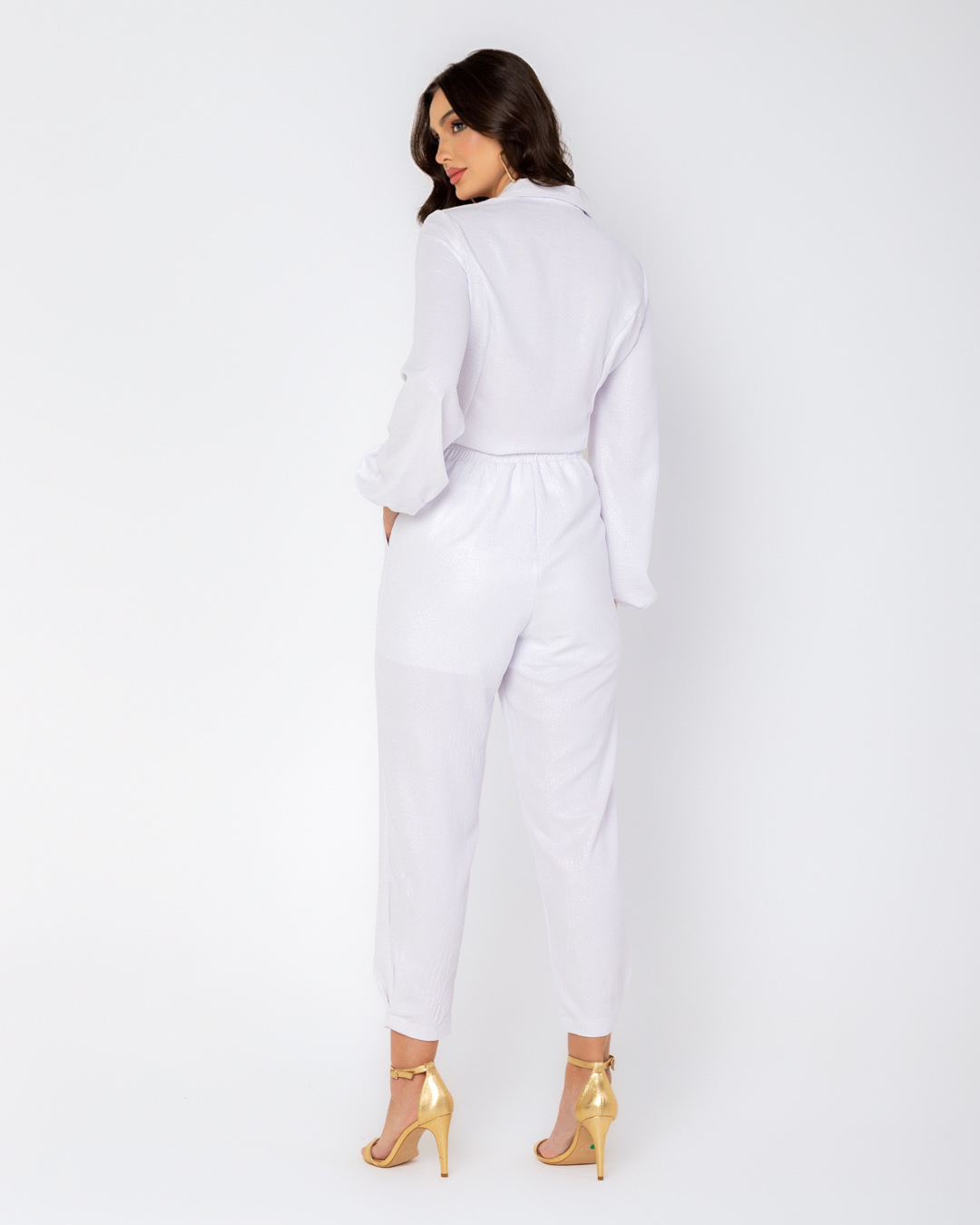 Miss Misses - Miss Misses Lurex Pants With Pockets White - D0002005