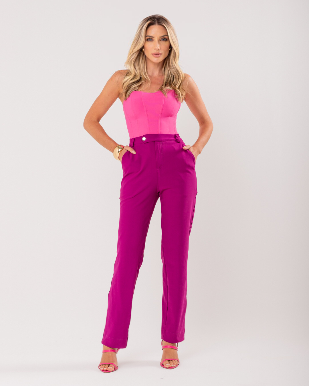 Miss Misses - Pants Miss Misses With Pockets Straight Purple - 54040197