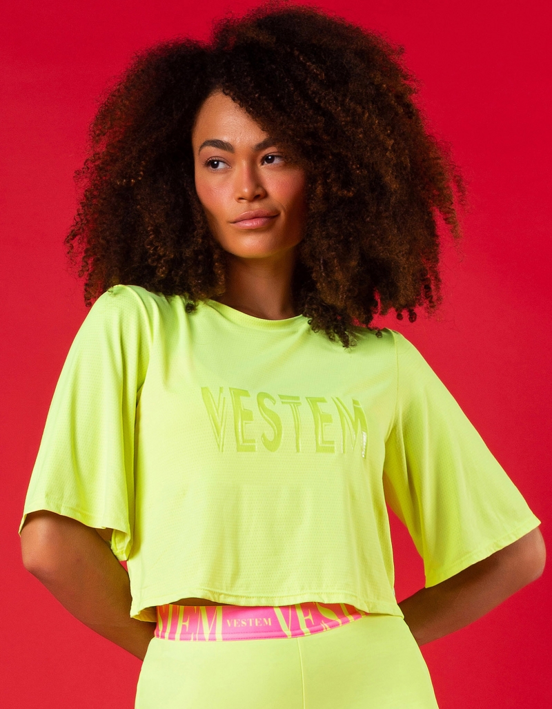 Vestem - Blusa Manga Curta Dry Fit Marrakech Amarelo Neon - BMC652.V24.C0009