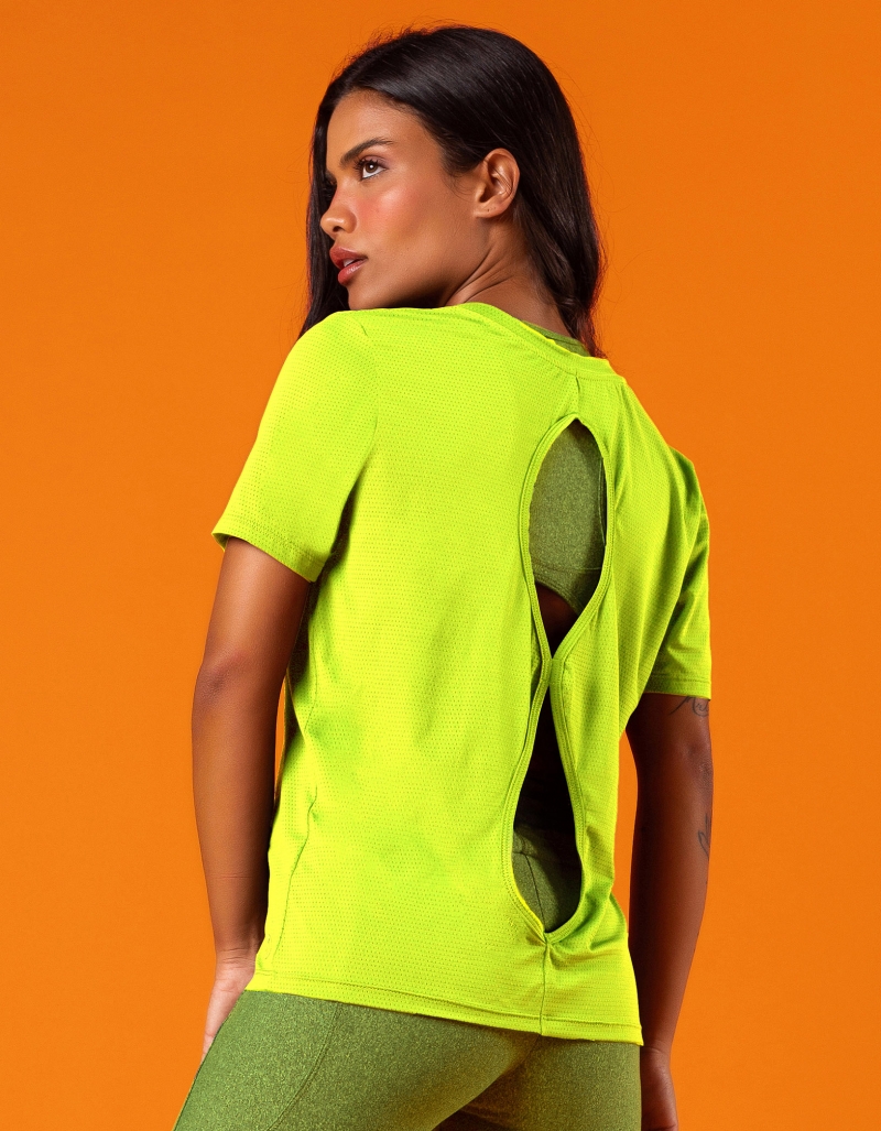 Vestem - Shirt Dry Fit Short Sleeve Shanti Neon Yellow - BMC653.V24.C0009