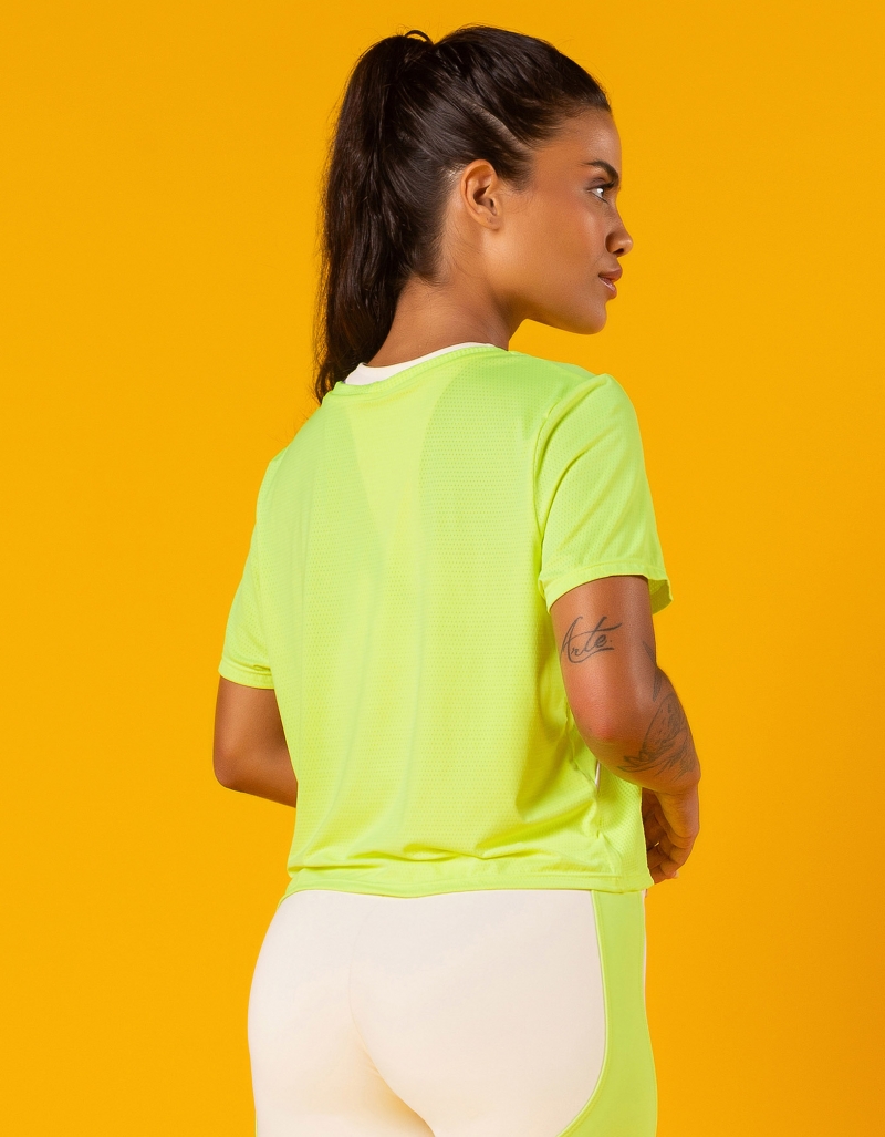 Vestem - Blusa Dry Fit Manga Curta Andy Amarelo Neon - BMC658.V24.C0009