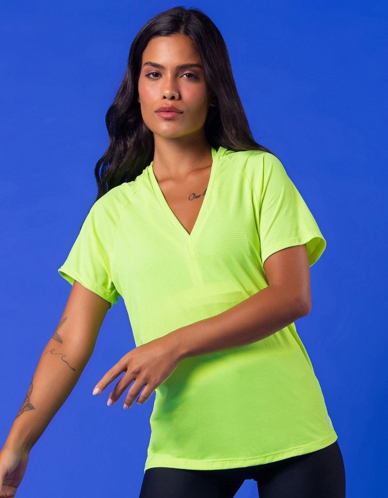 Vestem - Blusa Manga Curta Dry Fit Berlim Amarelo Neon - BMC660.V24.C0009