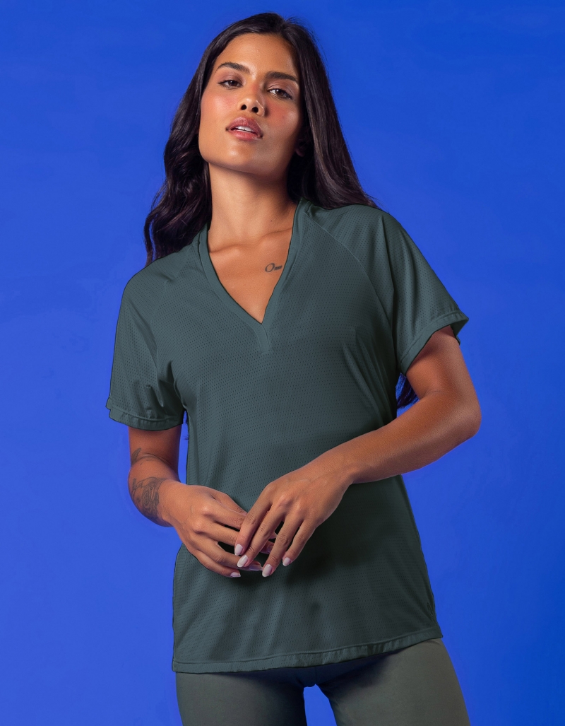 Vestem - Blusa Manga Curta Dry Fit Berlim Verde Croco - BMC660.V24.C0292