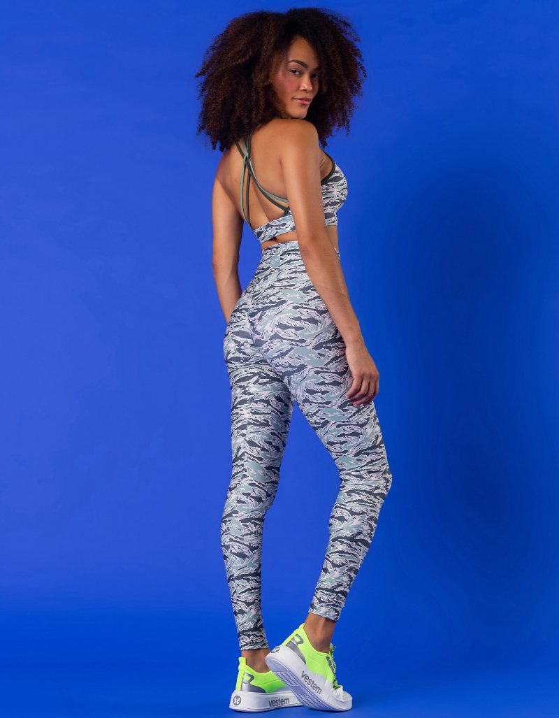 Vestem - Leggingss leggings with Empina Bumbum Madrid Pixel Green Croco - FS1331.V24.E1232