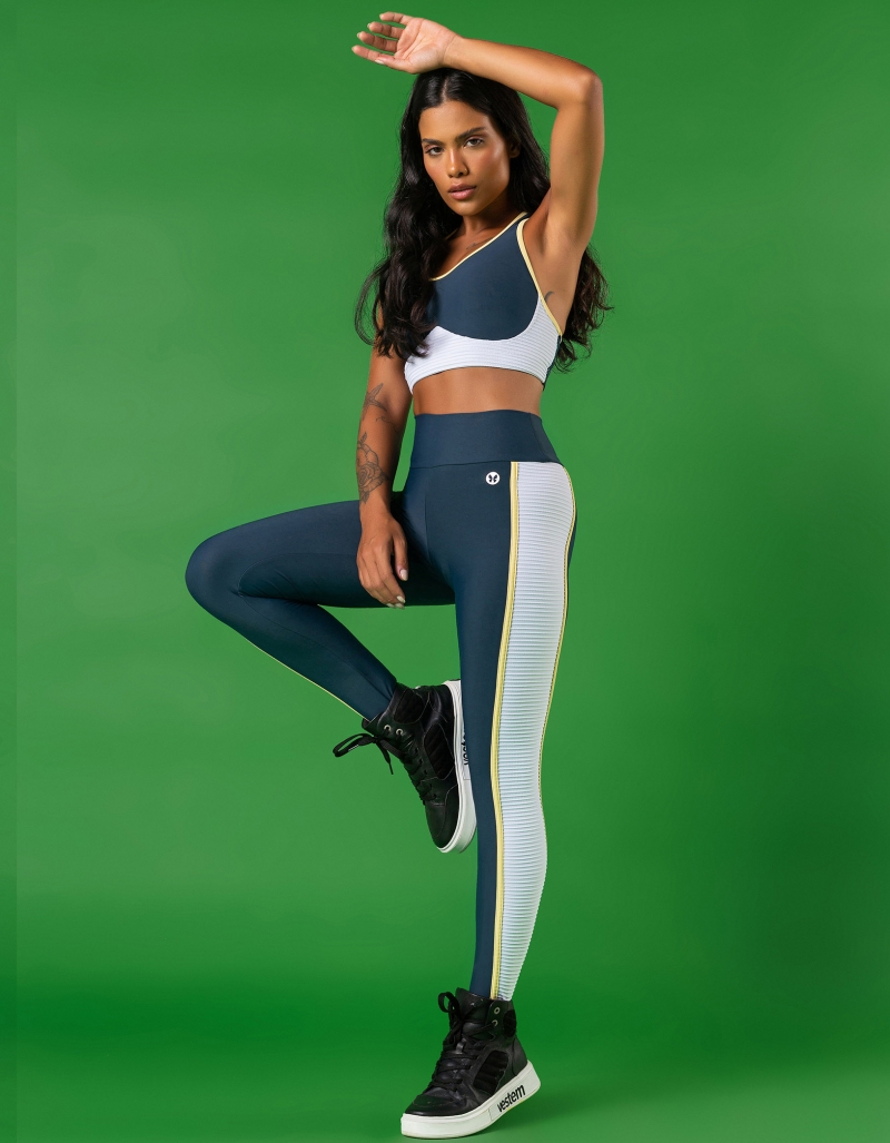 Vestem - Blue Galaxia Split leggings leggings - FS1339.V24.C0164