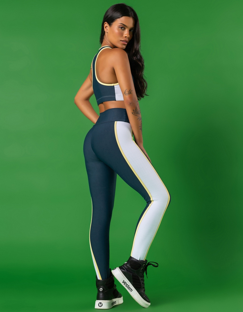 Vestem - Blue Galaxia Split leggings leggings - FS1339.V24.C0164