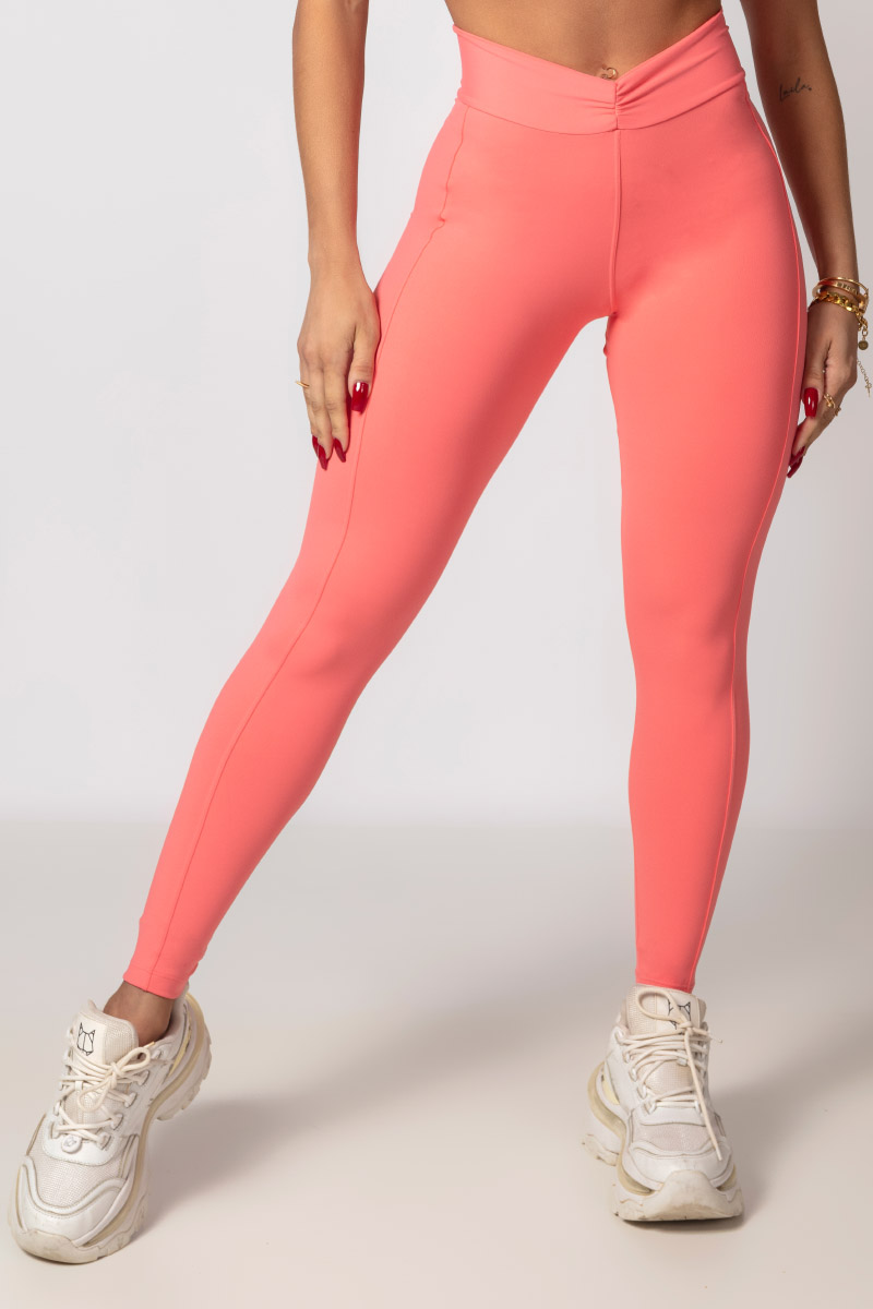 Hipkini - Legging Athletic Coral com Bolso - 33330133