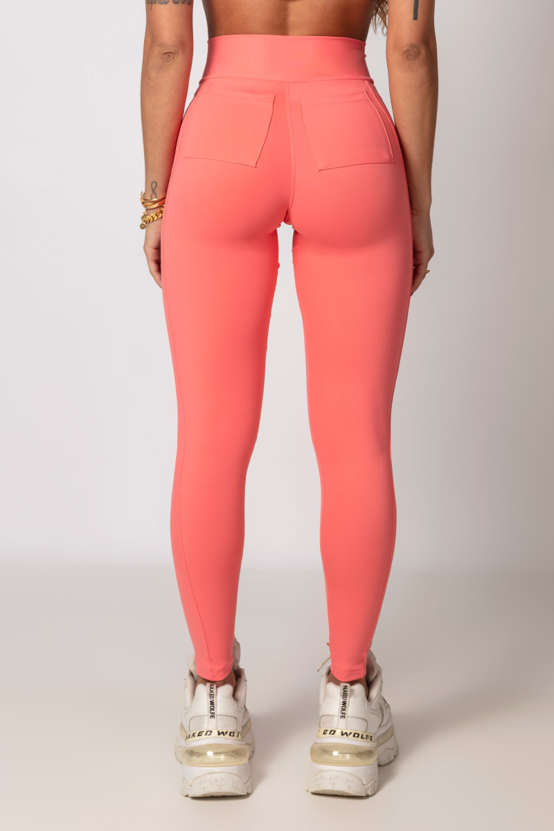 Hipkini - Coral Athletic Leggings with Pocket - 33330133
