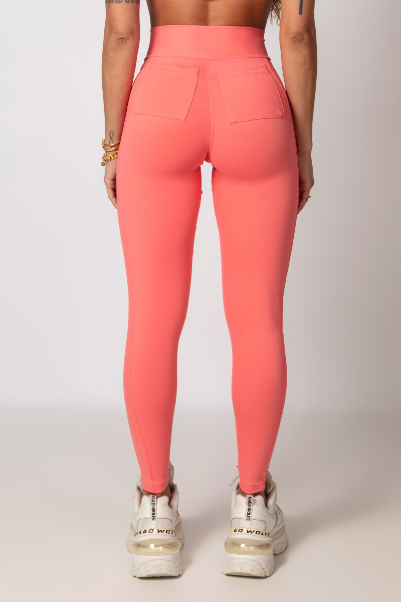 Hipkini - Legging Athletic Coral com Bolso - 33330133