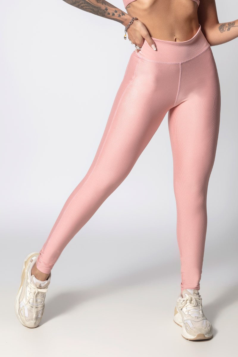 Hipkini - Corrugated Pink Athletic Leggings - 33330135