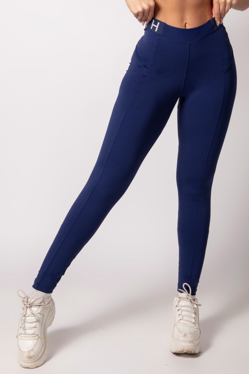 Hipkini - Legging Athletic Azul com Recortes - 33330120