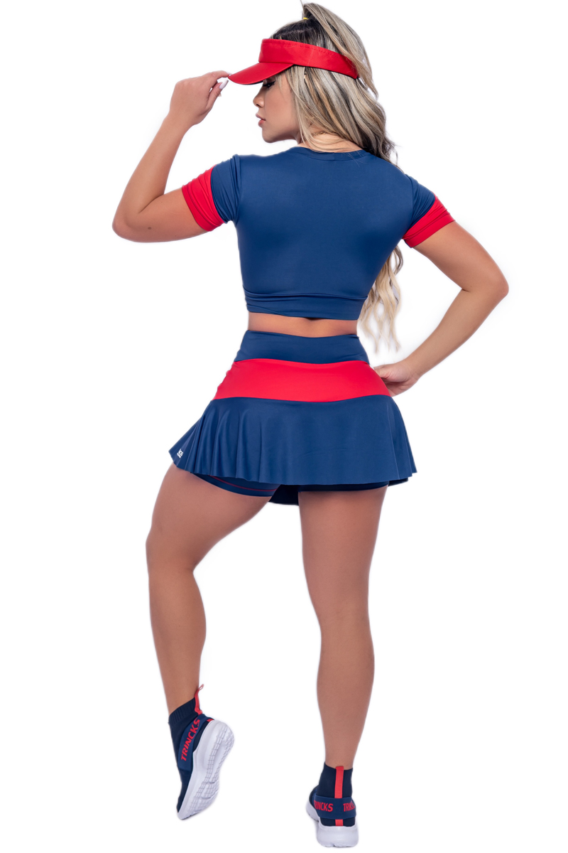 Trincks - Short Skirt and Cropped Navy Set - 