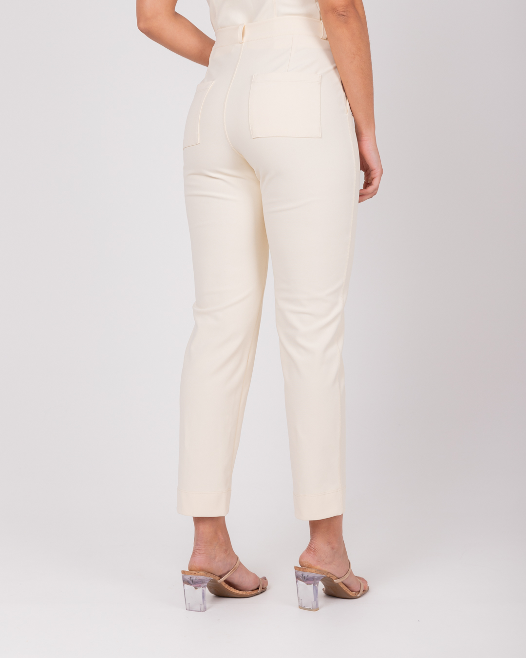 Miss Misses - Calça Miss Misses Alfaiataria Com Bolsos Off White - 54068030